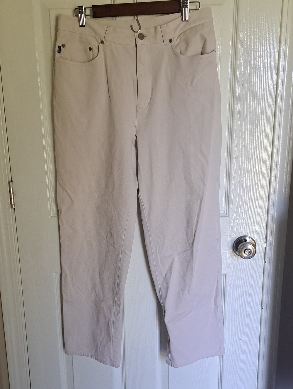 Ralph Lauren Women's Straight Leg Jeans in Light Beige